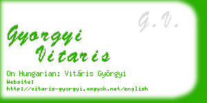 gyorgyi vitaris business card