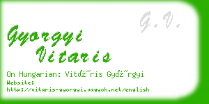 gyorgyi vitaris business card